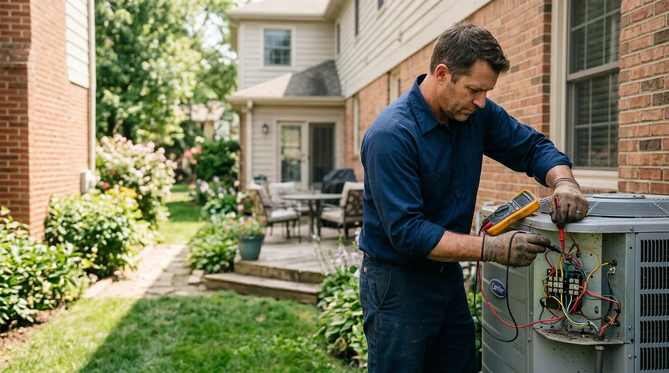 HVAC technician working near Rosewood, OH